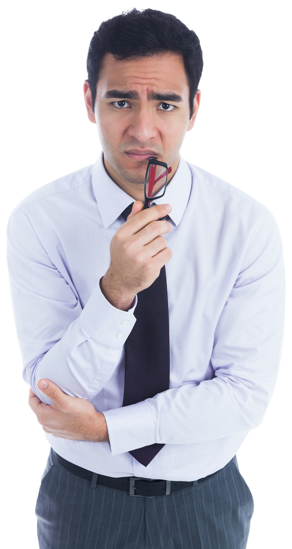 Thoughtful Man in Business Attire with Transparent Background - Download Free Stock Images Pikwizard.com