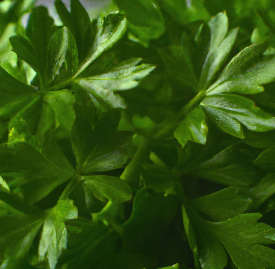 Close up of sprig of green fresh parsley on white background - Free Images, Stock Photos and Pictures on Pikwizard.com
