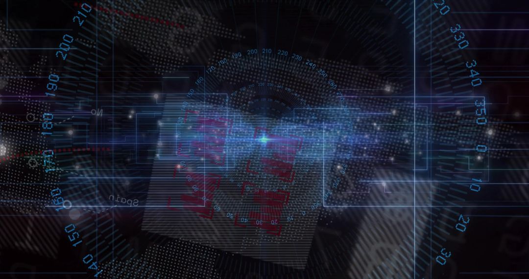 Futuristic Digital Data Visualization Interface Holograph