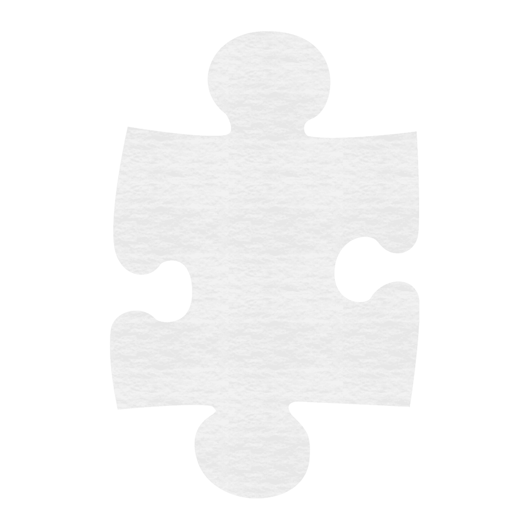 Transparent Puzzle Piece Illustration for Autism Awareness Projects