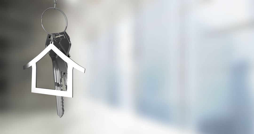 House Shaped Keychain with Keys on Blurred Background - Free Images, Stock Photos and Pictures on Pikwizard.com