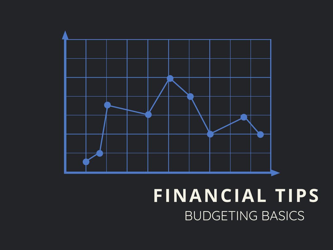 Line Graph Financial Tips Budgeting Presentation Template
