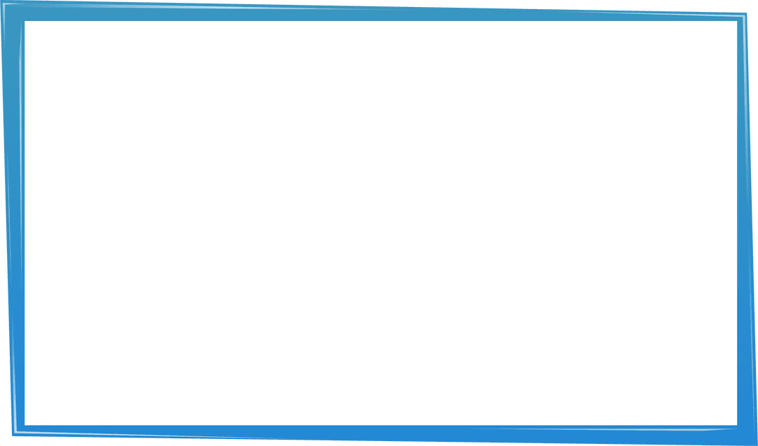 Transparent Blue Digital Frame Template with Blue Gradient Border