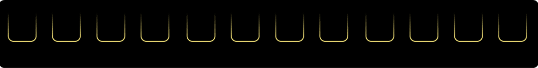 Golden U-Shaped Metallic Brackets on Transparent Canvas Design