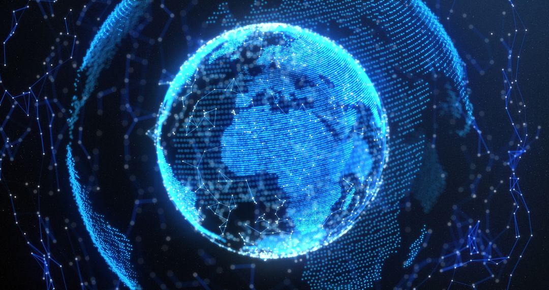 Digital Glowing Earth with Network Connectivity