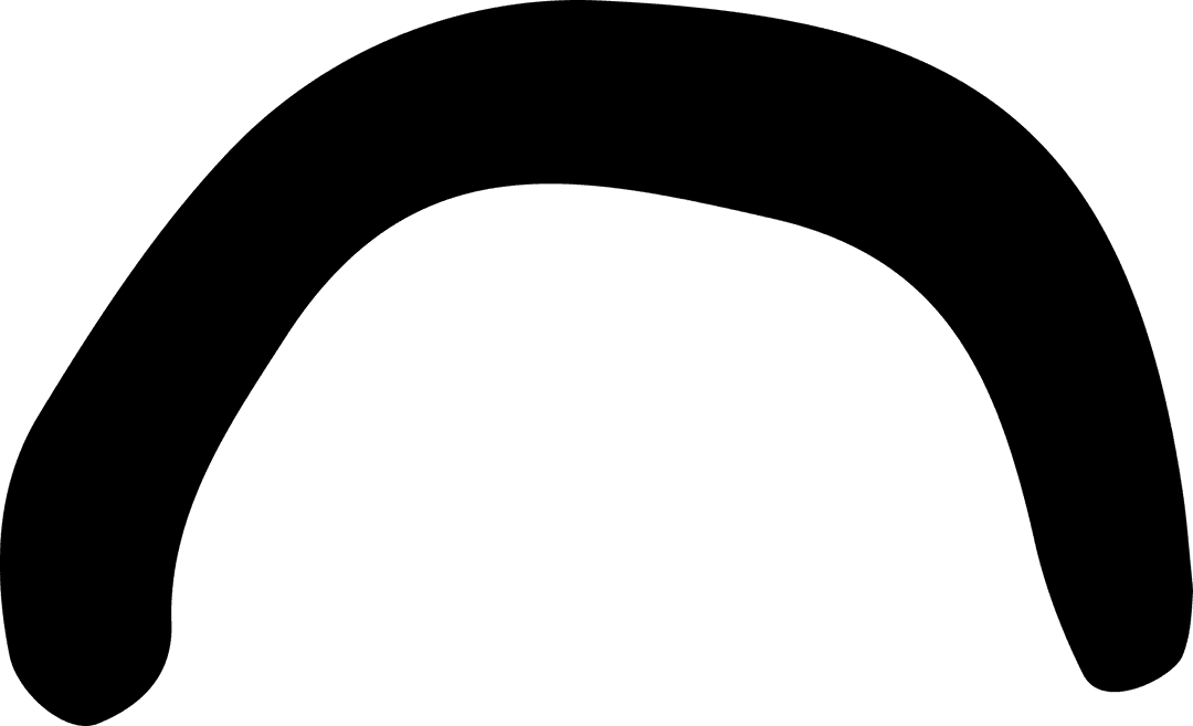 Elegant Black Curve on Transparent Background for Graphic Design