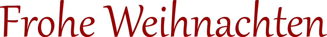 Frohe Weihnachten Text in Bold Red on Transparent Background