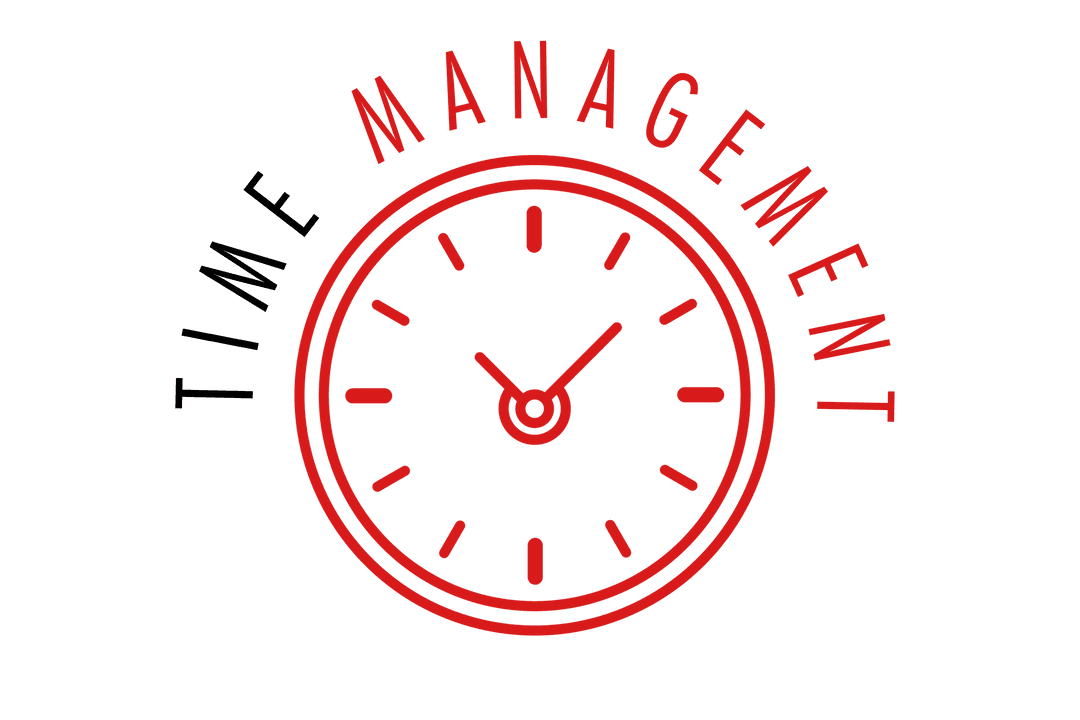 Transparent Clock Graphic for Effective Time Management Concept