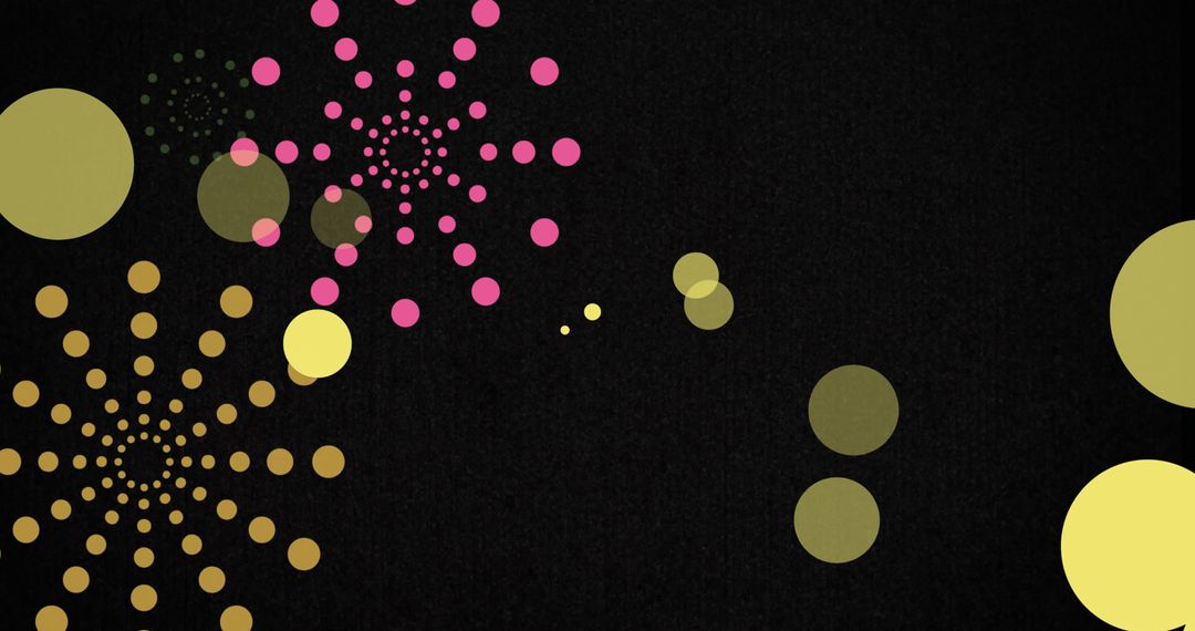 Vibrant Fireworks and Bokeh Lights on Black Background