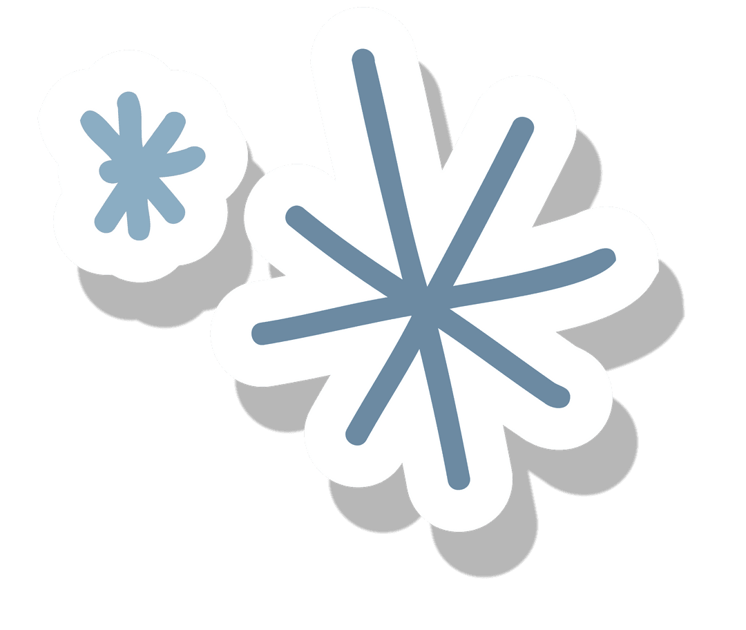 Starburst Shapes on Transparent Background with White Outlines