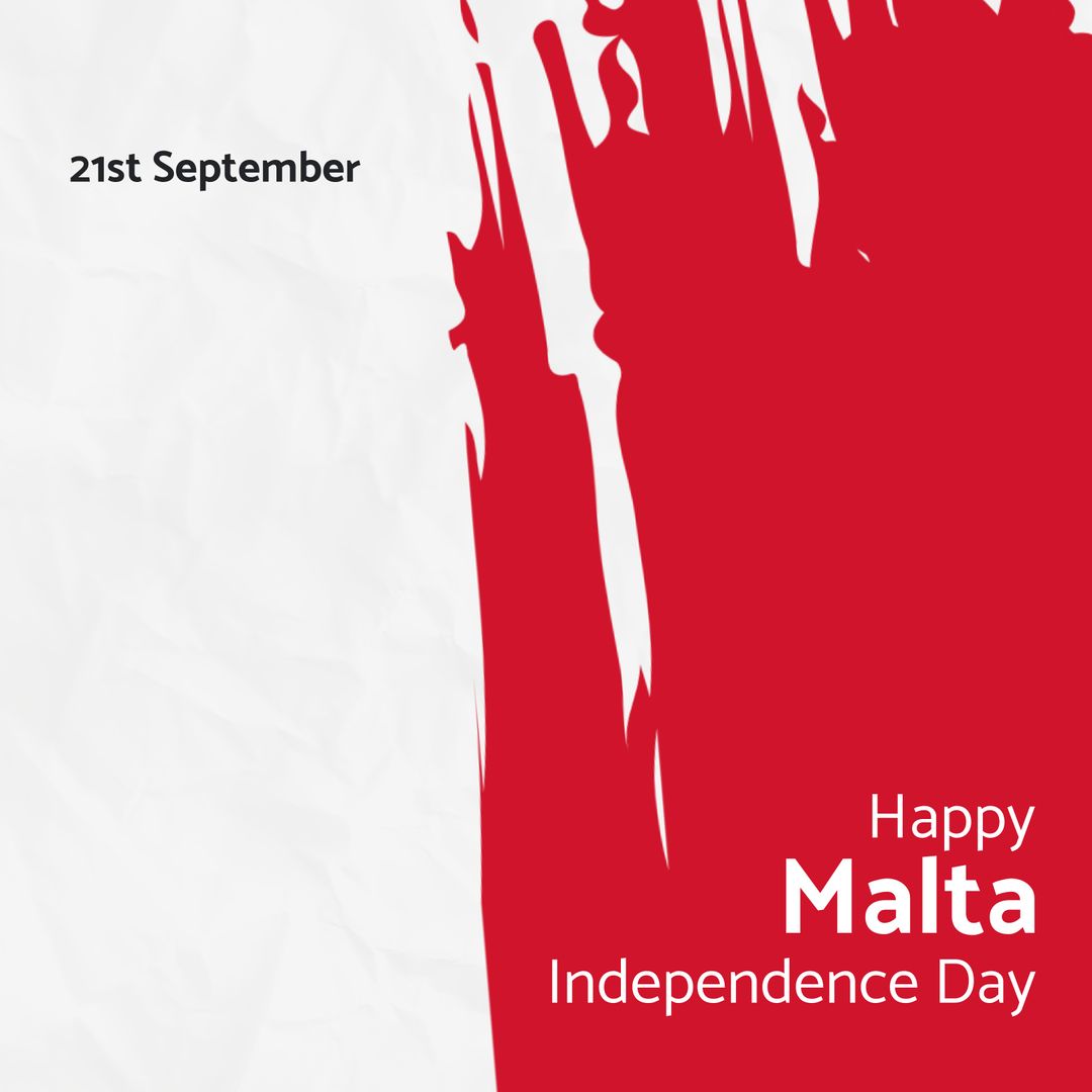 Malta Independence Day Celebration Banner with Abstract Design