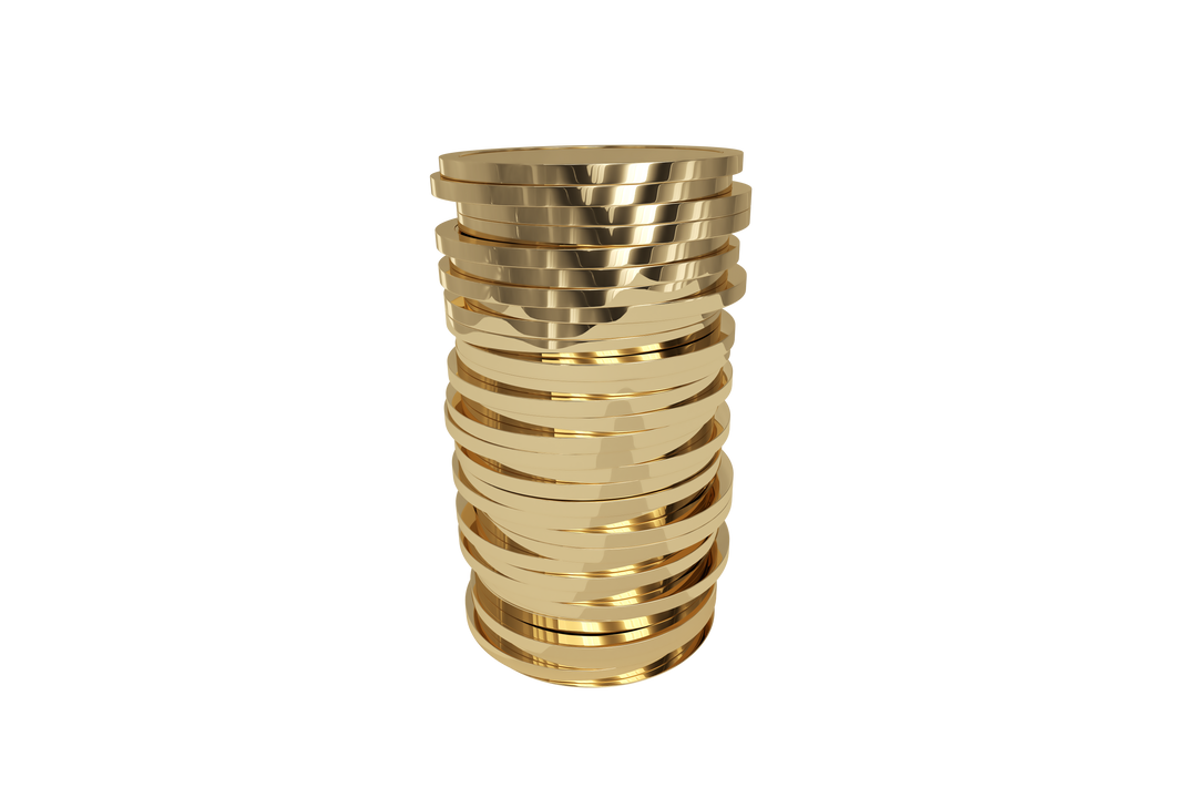 Tall Stack of Shiny Gold Coins on Transparent Background - Download Free Stock Images Pikwizard.com