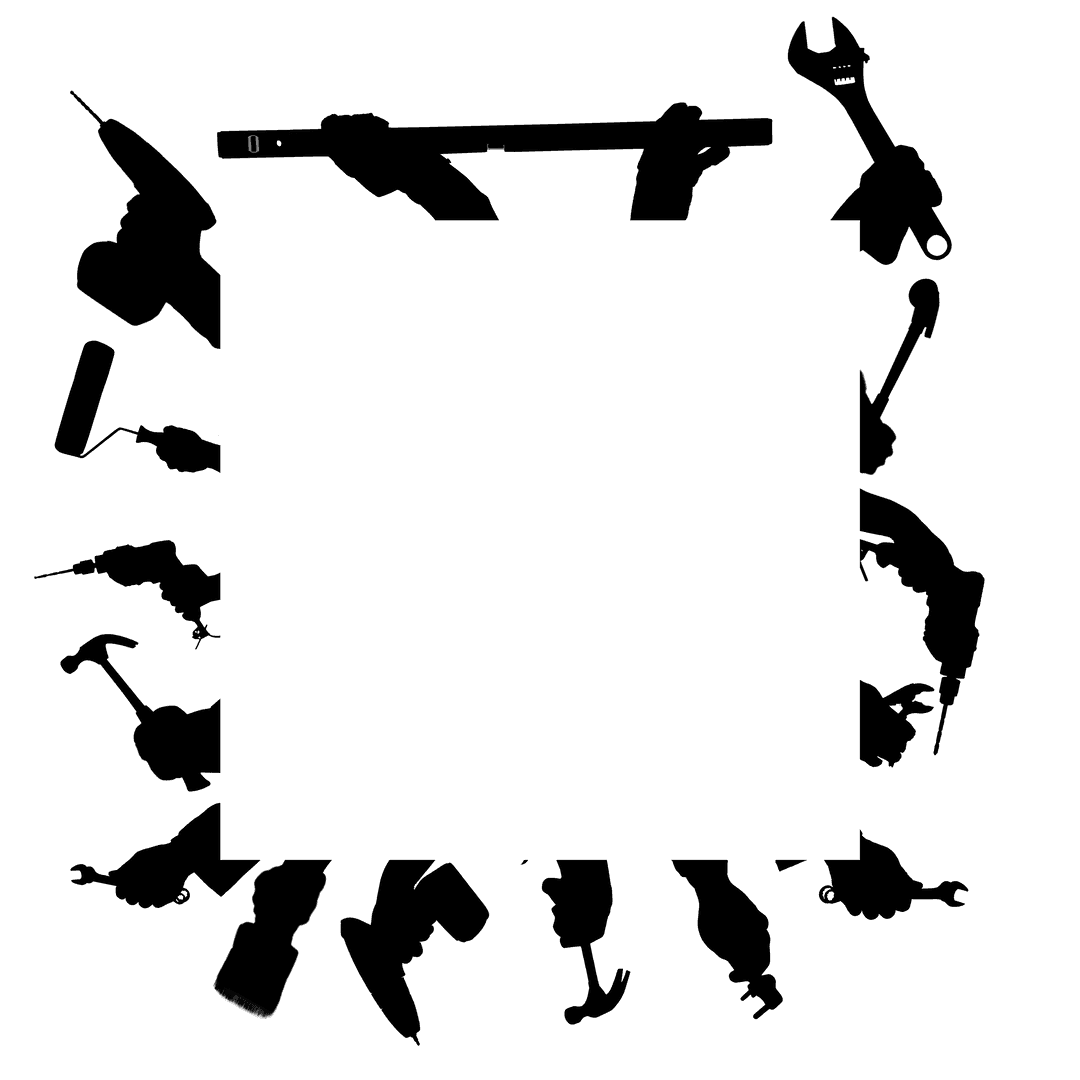 Hands Holding Tools on Transparent Background