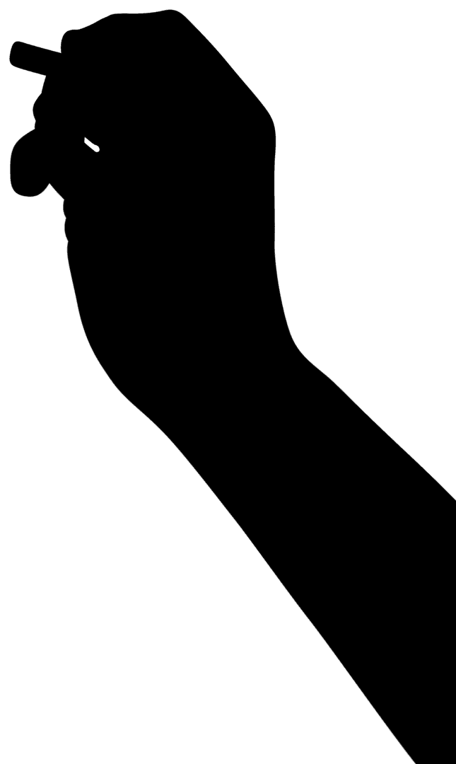 Silhouette of Hand Holding Car Keys Transparent Background