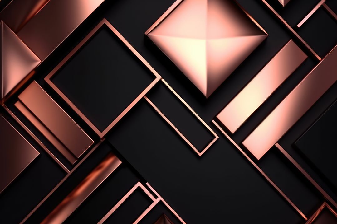 Elegant Copper Abstract Geometric Background - Free Images, Stock Photos and Pictures on Pikwizard.com