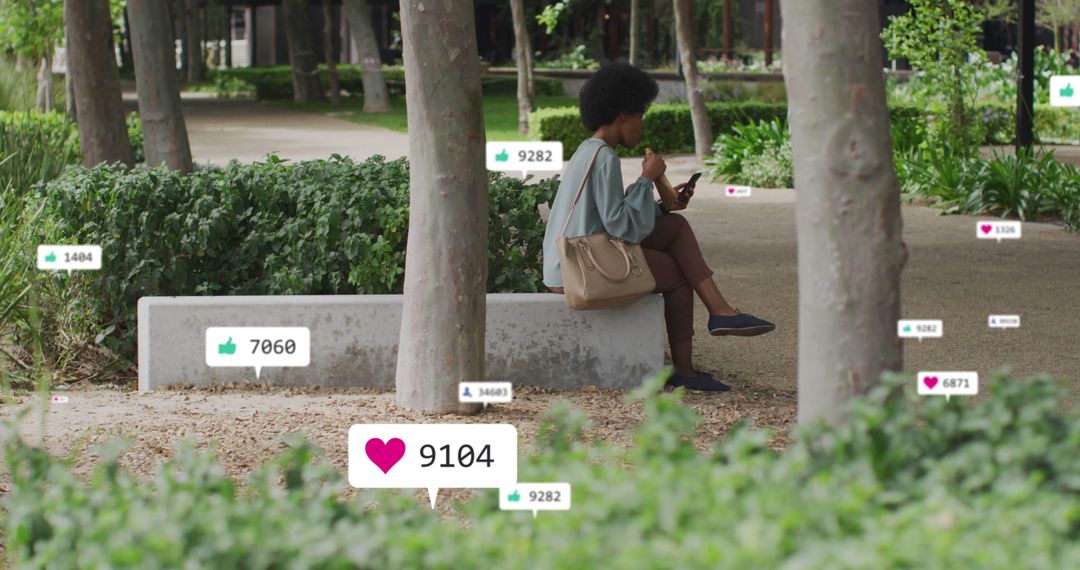 Social Media Engagement Visualized in Park Setting