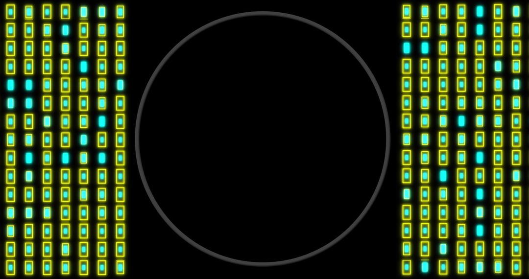 Futuristic Geometric Pattern with Vibrant Glowing Rectangles