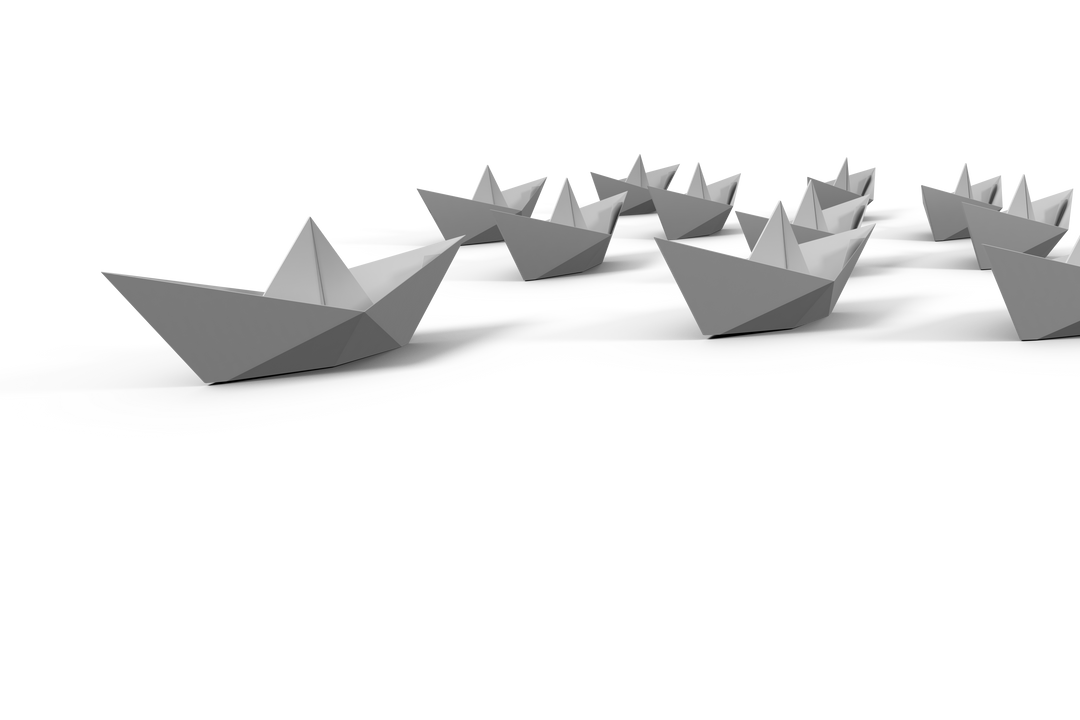 White Paper Boats Floating on Transparent Background - Download Free Stock Images Pikwizard.com