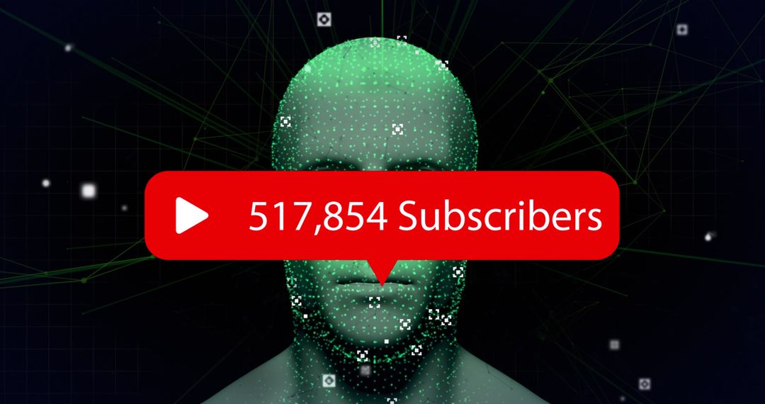 Digital Connections with YouTube Follower Count Overlay
