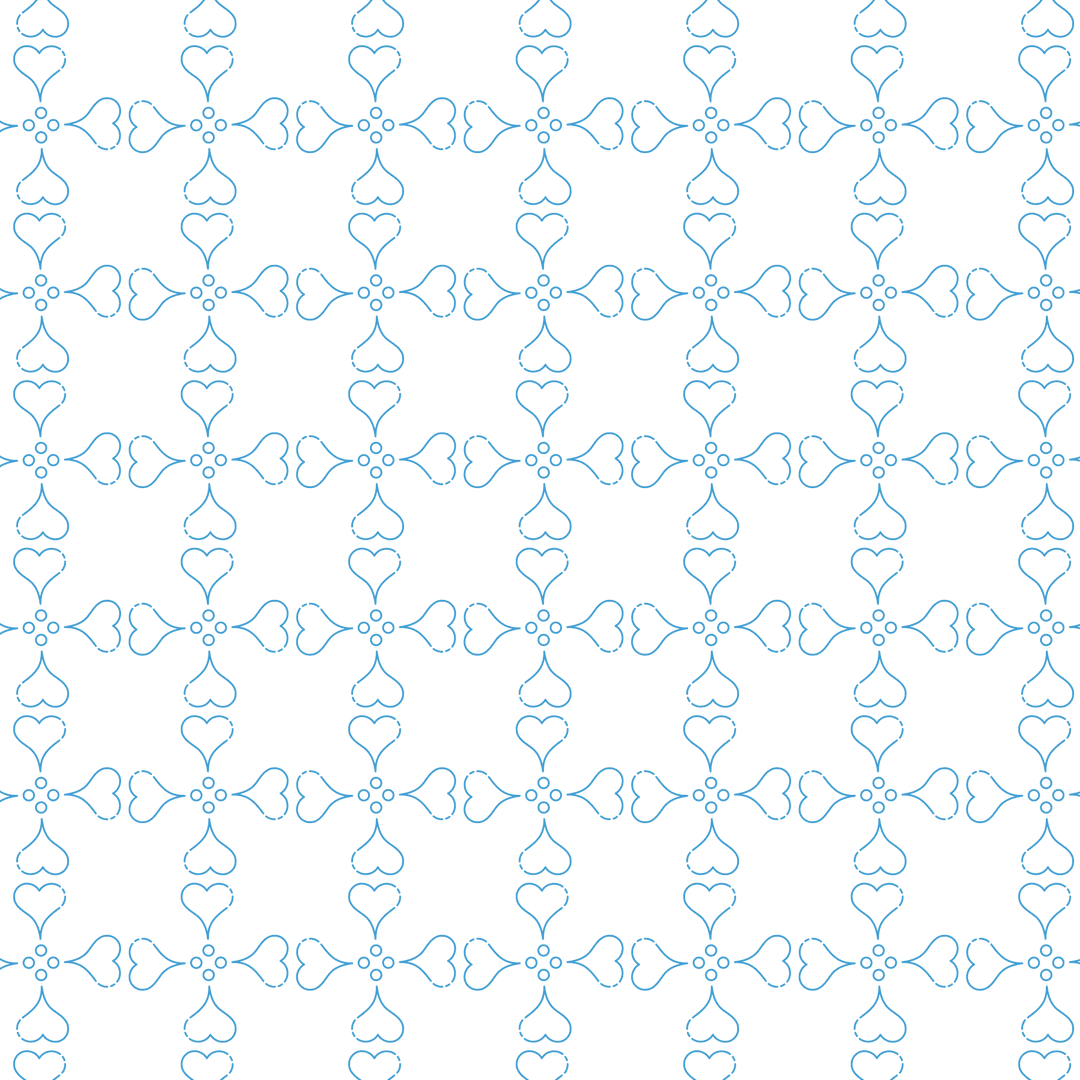 Blue Heart Pattern on Transparent Background Seamless Vector
