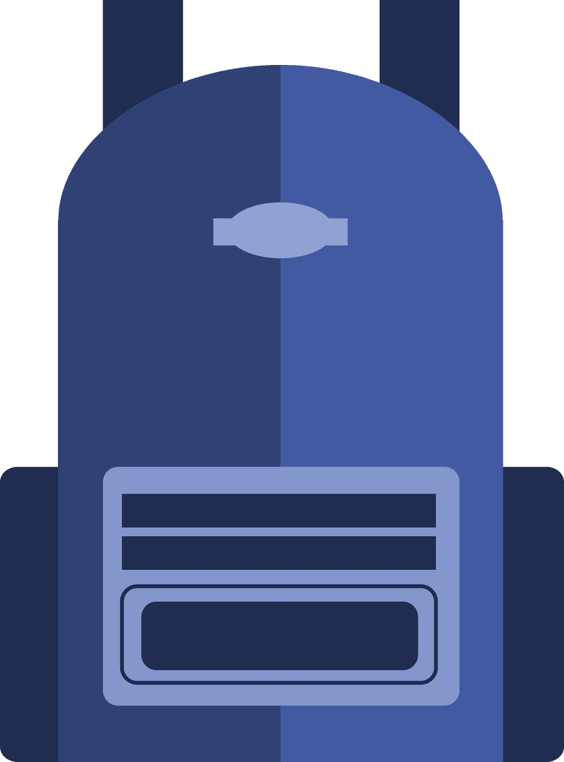 Stylish Navy Rucksack on Transparent Background for Graphic Designs