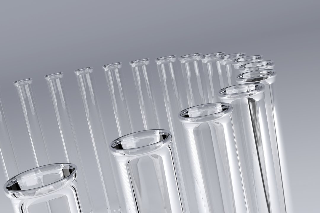 Transparent Laboratory Test Tubes Arranged in Row on Gray Background - Download Free Stock Images Pikwizard.com