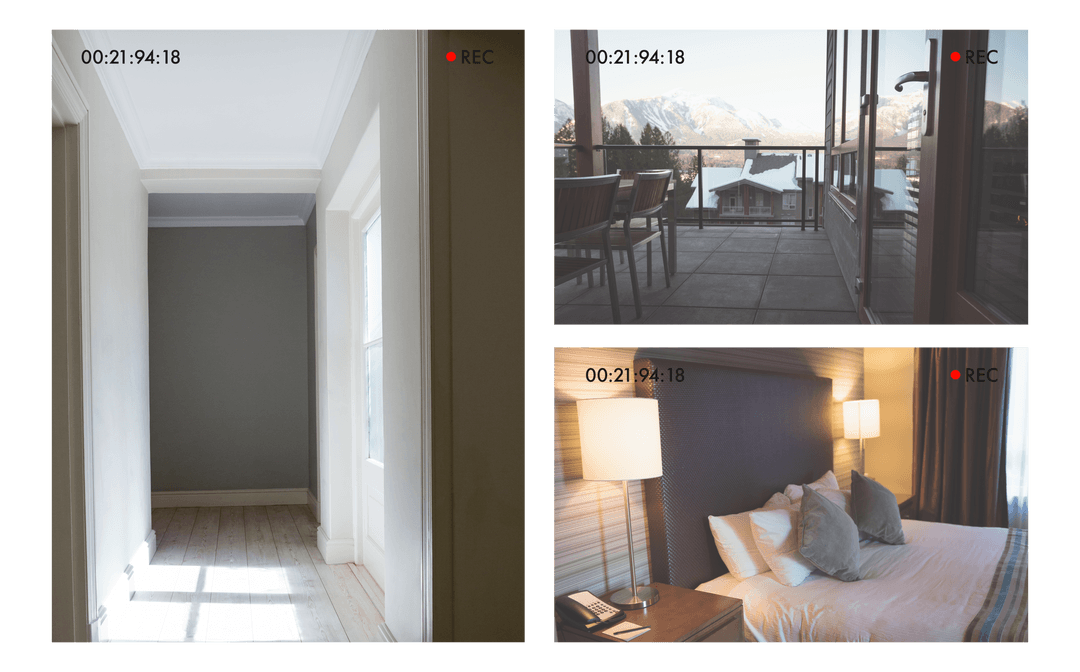 Transparent Security Systems Examining Luxurious Home Interiors