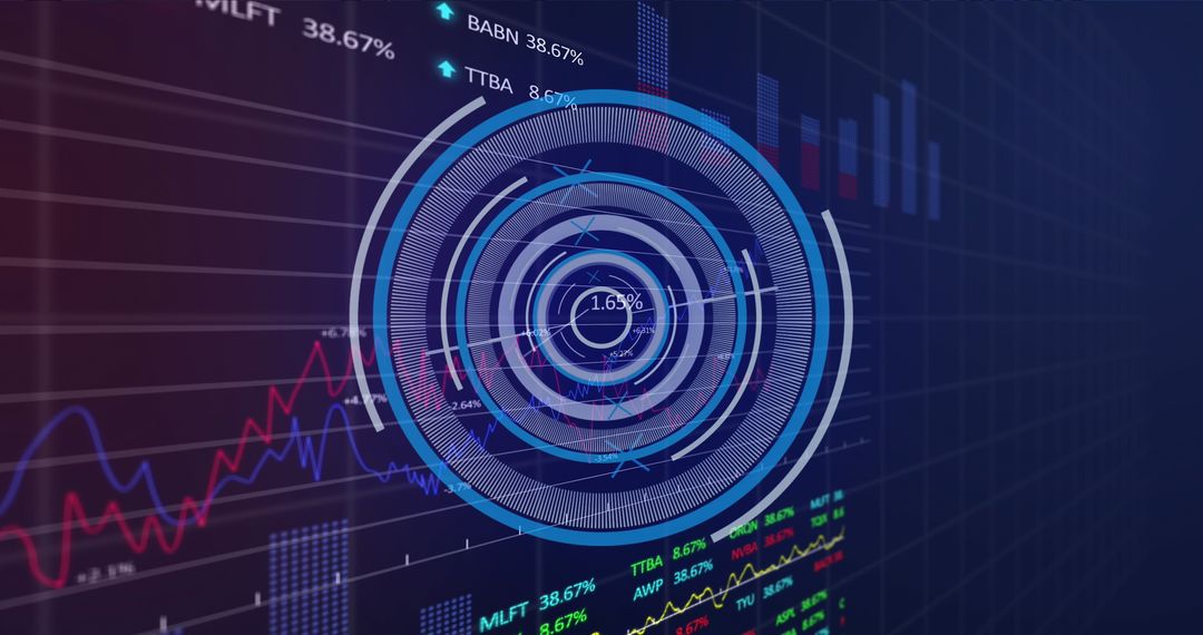Abstract Futuristic Data Analysis Interface Background