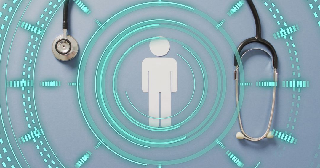 Digital Interface with Human Icon and Medical Tools