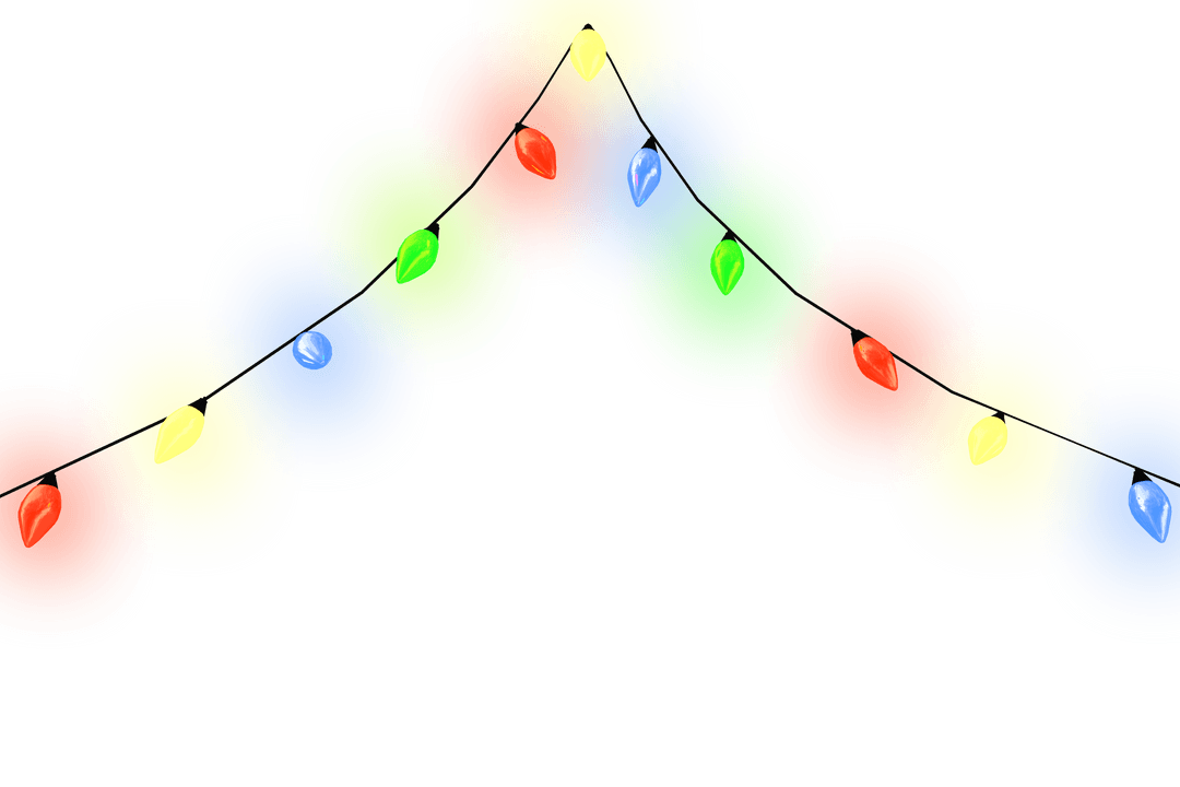 Transparent Multicolored Christmas Lights in Arch Formation