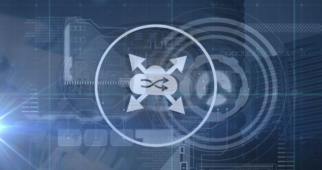 Blockchain and Bitcoin Concepts Over Digital Cityscape