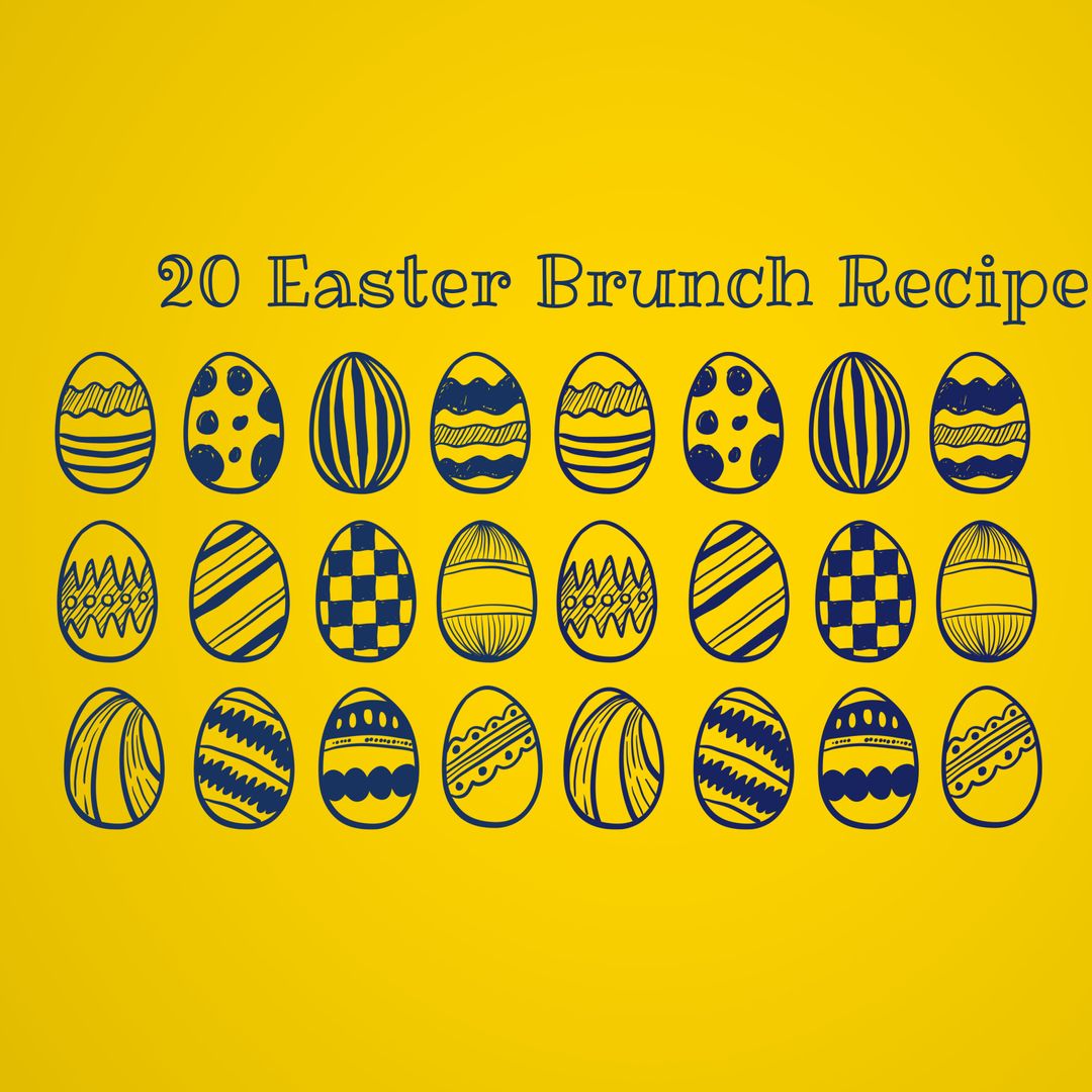 Colorful Easter Eggs Graphic Poster for Celebrations and Crafts