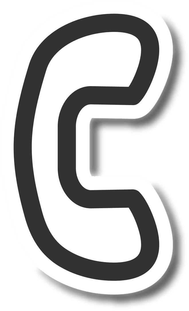 Transparent Telephone Icon for Modern Communication Design