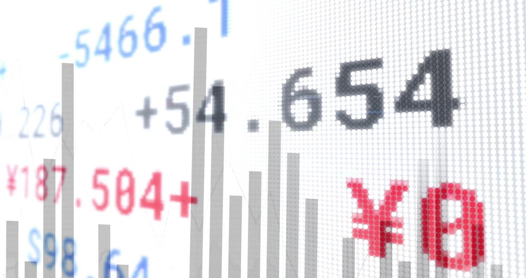 Financial Data with Bar Chart Indicating Growth Trends