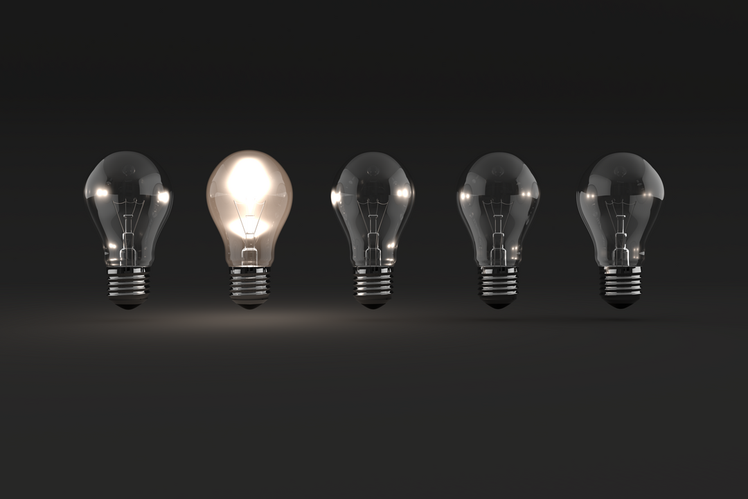 Transparent Light Bulb Concepts Highlighting Single Idea - Download Free Stock Images Pikwizard.com