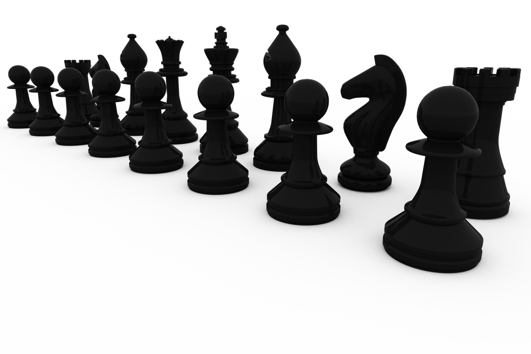 Transparent Black Chess Pieces in Line Formation - Download Free Stock Images Pikwizard.com