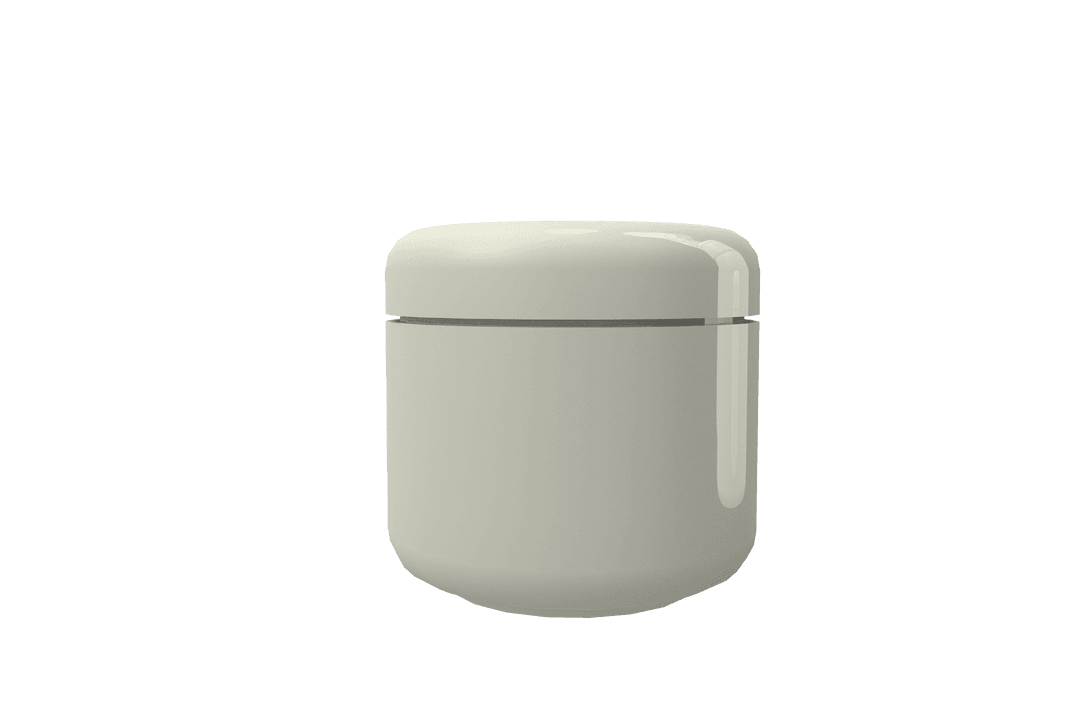 White Container Illustration with Transparent Background