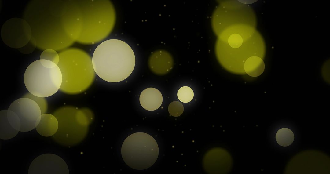 Glowing Light Orbs on Dark Background