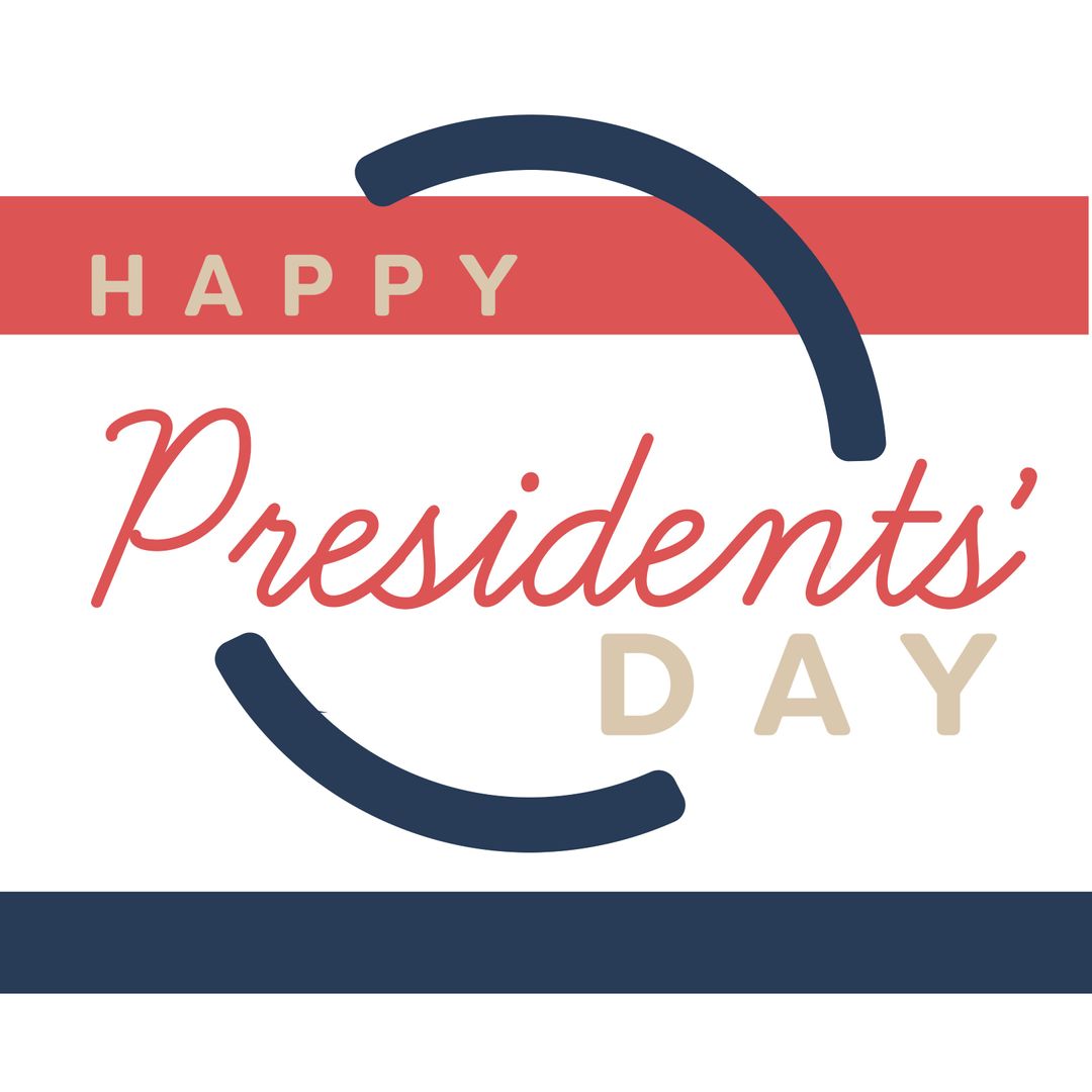 Happy Presidents' Day Celebration Banner with Modern Design - Download Free Stock Templates Pikwizard.com