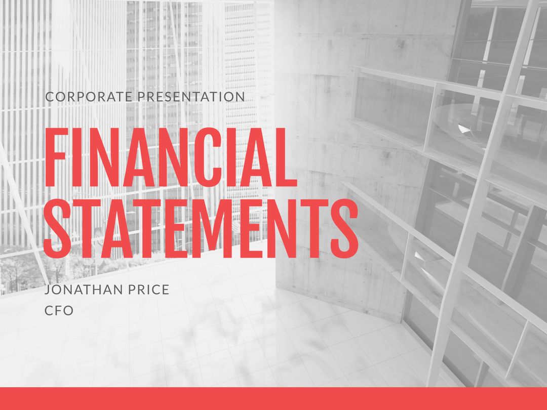 Corporate Finance Presentation Template with Modern Architecture
