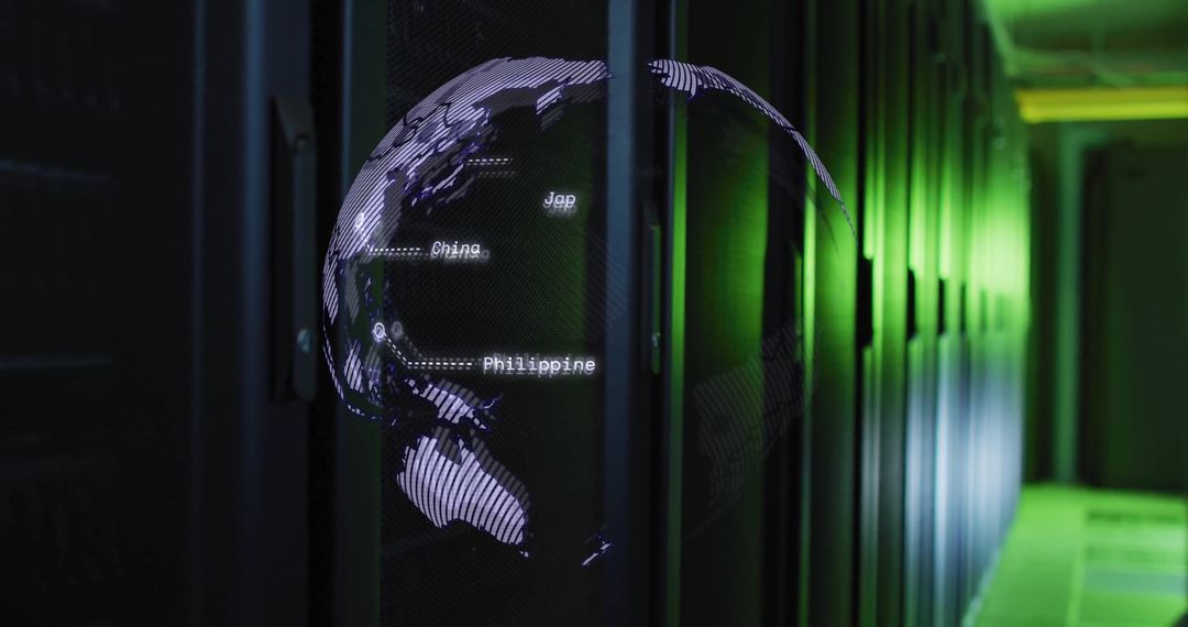 Glowing Globe Projection Illuminates Data Center Innovations