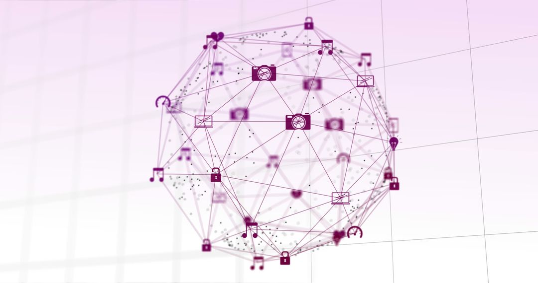 Image of network of connections on pink background - Free Images, Stock Photos and Pictures on Pikwizard.com