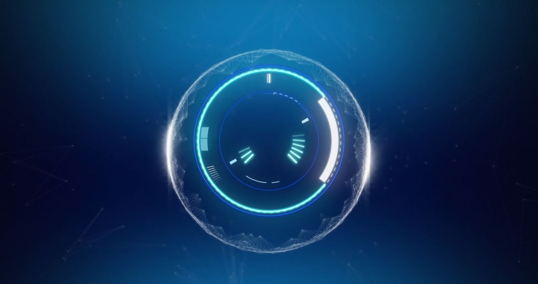 Digital Interface Globe with Data Visualization Effects