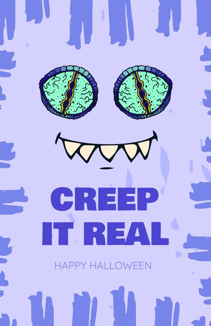 Quirky Halloween Poster With Monster Eyes and Playful Text - Download Free Stock Templates Pikwizard.com