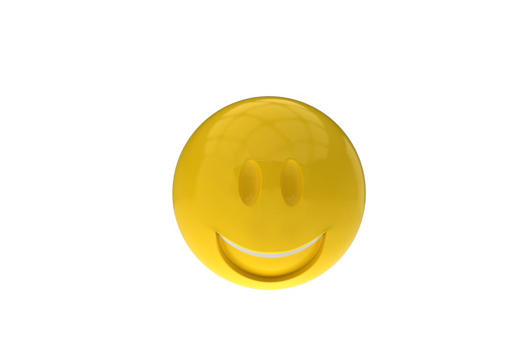 Three Dimensional Transparent Smiling Emoticon Isolated - Download Free Stock Images Pikwizard.com