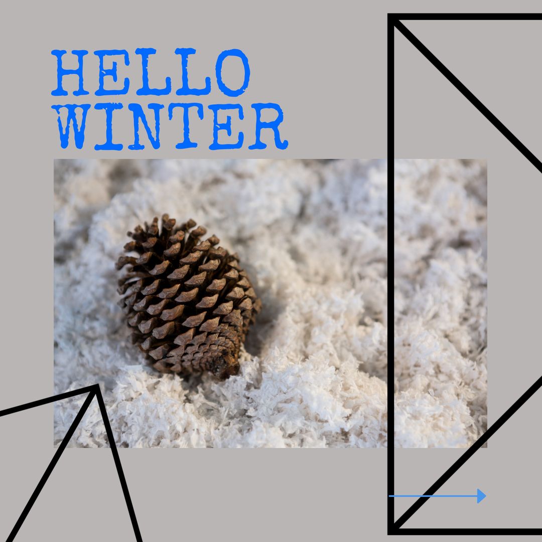 Cozy Winter Greeting with Hot Coffee and Snow Scene