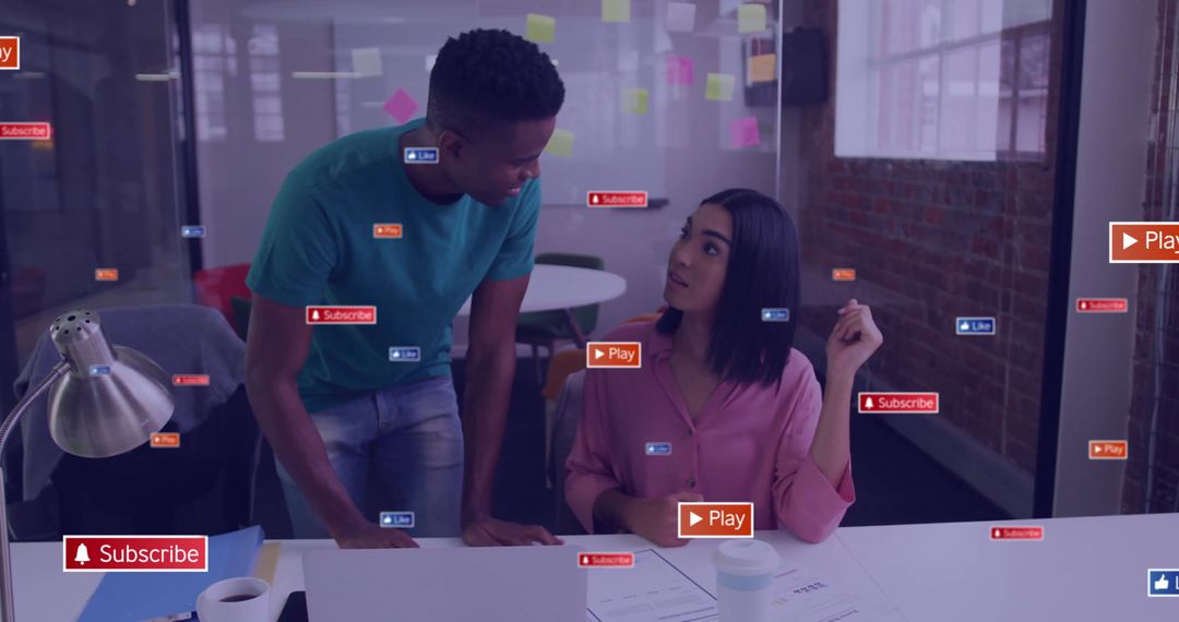Digital Interaction Over Business Discussion with Social Media Elements