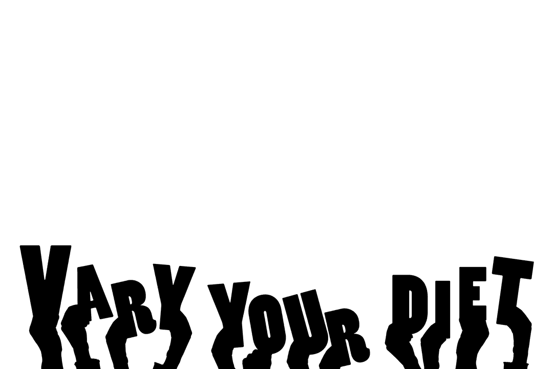 Vary Your Diet Phrase on Transparent Background