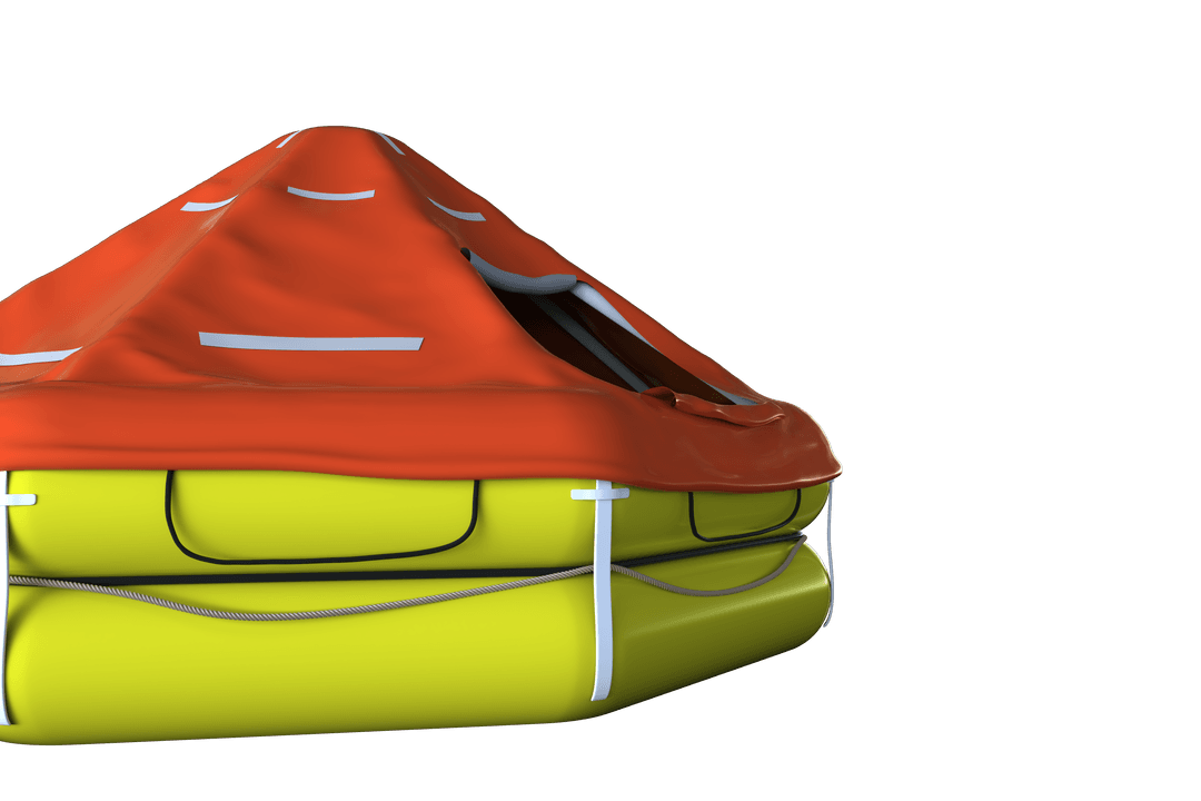 Transparent Inflatable Tent with Orange Roof and Yellow Base