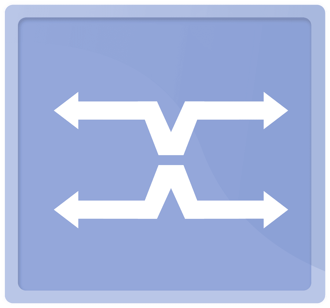 Transparent White Arrows on Blue Sign Illustration
